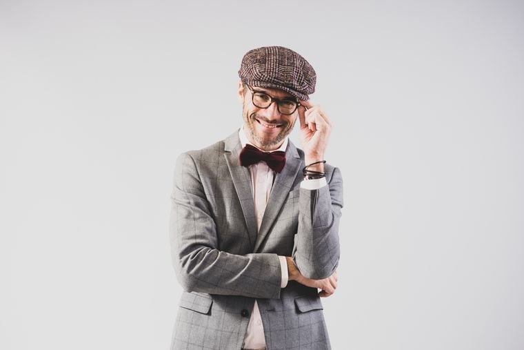 Men's flat cap and suit Men's flat cap and suit