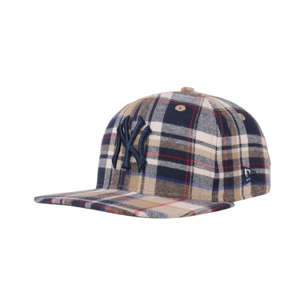 Plaid Wool Blend Snapback Baseball Cap | Adjustable Winter Hat With Structured 6-Panel Design