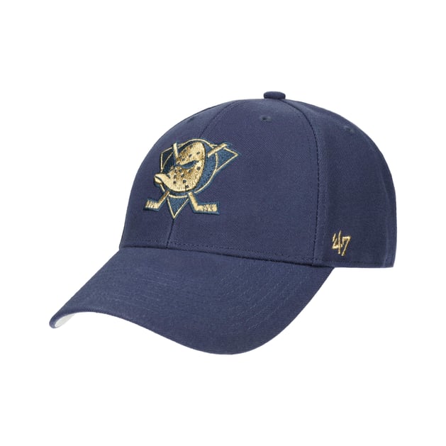 Old English Gold D Snapback Cap - Black Flat Bill Baseball Hat, Adjustable