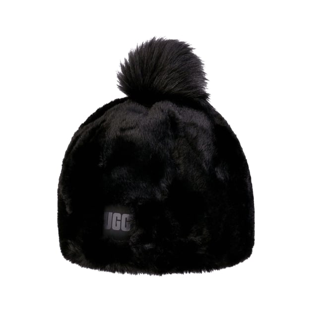 く*ー様 UGG W CARBLE BEANIE WITH POM ブラック UGG 帽子 アグ 帽子 ニット帽 メンズ レディース ケーブル ビーニー