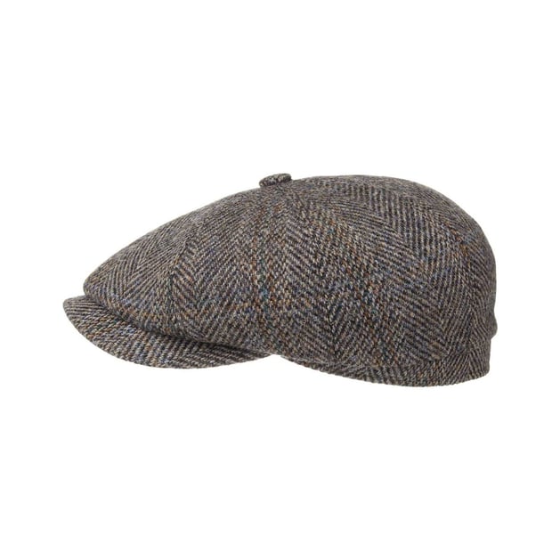 Hatteras Harris Tweed Flat Cap by Stetson