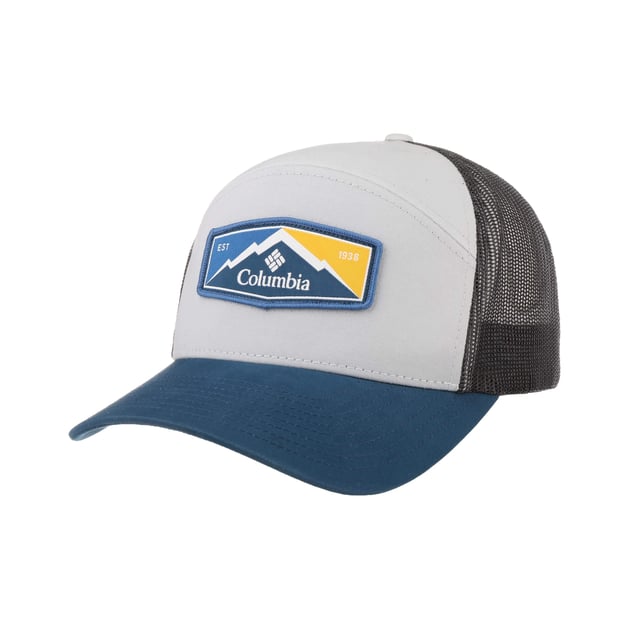 Pacific Headwear Standard Trucker Pacflex Cap - Columbia Blue/White, Mid-Profile, Breathable Mesh Back - View #8